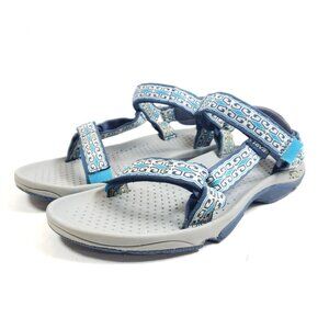 Teva Womens Size 9 Blue Patterned Adjustable Strap Sandals
